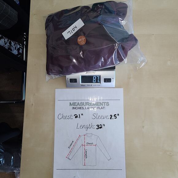 BYLT Men Maroon Drop Cut Ringer Lux Shirt Size Large‎ NEW Short Sleeve Casual - Picture 6 of 11